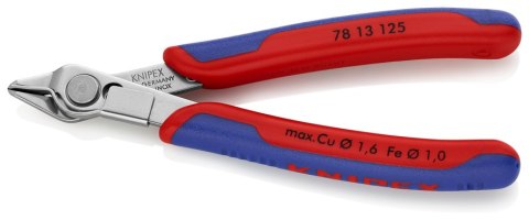 Knipex Electronic  78 13 125 – precyzyjne szczypce do elektroniki, polerowana główka, 125 mm.