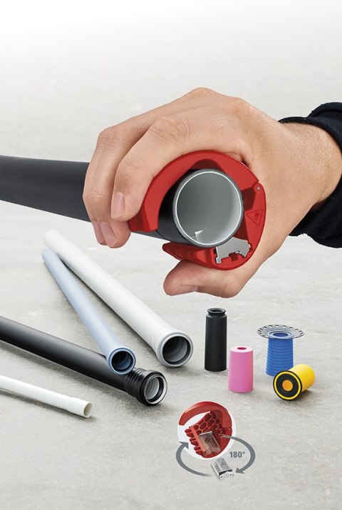 Obcinak KNIPEX BiX® 90 22 10 BK – precyzyjne cięcie bez pozostawiania wiórów.