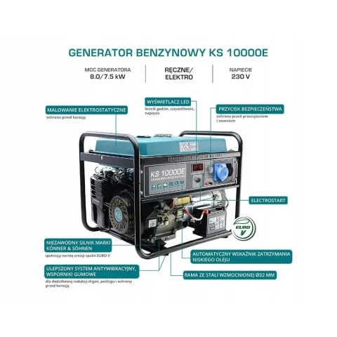 AGREGAT BENZYNOWY 8 KW 1F