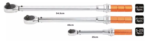ZESTAW KLUCZY DYNAMOMETRYCZNYCH 1/4'',3/8'',1/2'', 3SZT.