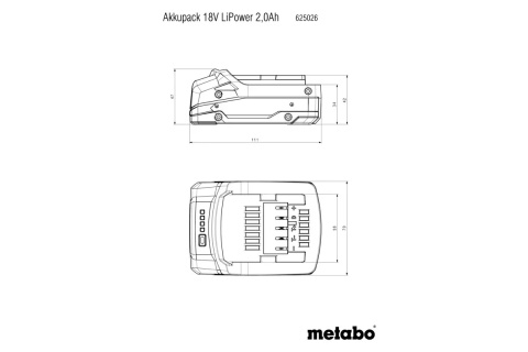 AKUMULATOR LI-POWER 18V - 2.0 AH