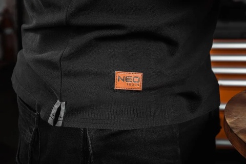 KOSZULKA POLO DENIM MĘSKA CZARNA ROZMIAR XL
