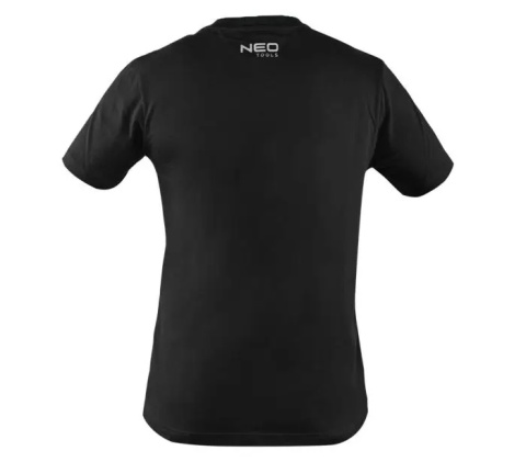 T-shirt  męski czarny idealny do pracy w warsztacie, na budowie i w magazynie, rozmiar M.