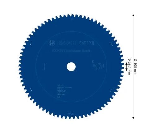 Tarcza Bosch EXPERT z 80 zębami i powłoką antykorozyjną.