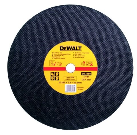 DEWALT DT3450 – Tarcza ściernicowa do przecinarek 355 mm