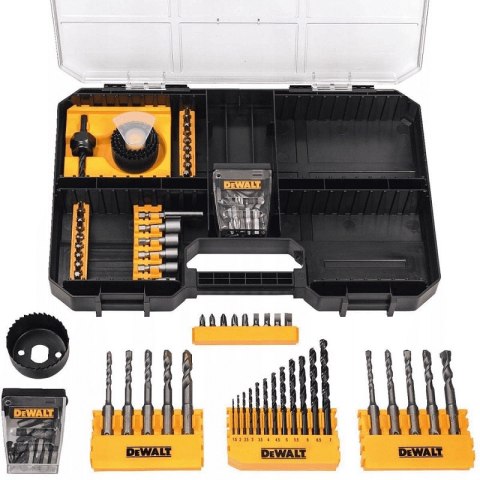 DeWalt; DT71569-QZ; zestaw 100 elementów; TSTAK IV; wiertła do muru; wiertła do metalu
