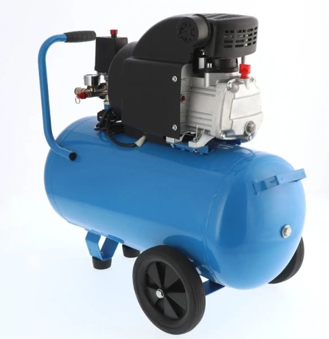 Kompresor olejowy ma 🌬️ Wydajność 195 l/min, 8 bar – do pompowania, przedmuchu i lekkich narzędzi pneumatycznych