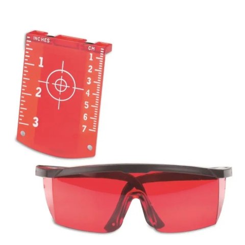 Laser krzyżowy  na budowę STHT77514-1 czerwone okulary – zestaw z akcesoriami