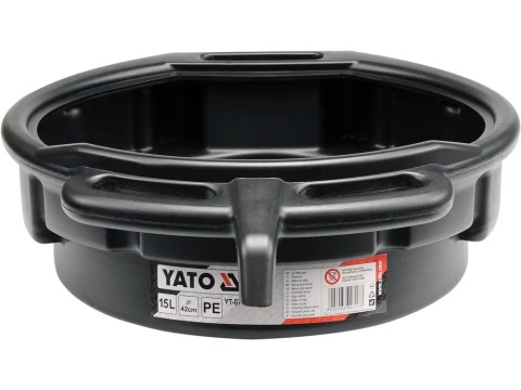 Miska serwisowa YATO YT-0717 – średnica 420 mm, odporna na temperatury od –30 do +80°C.