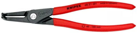 Knipex 48 21 J31 – szczypce do pierścieni osadczych wewnętrznych Ø 40–100 mm.