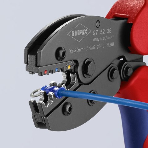 Precyzyjne matryce szczypiec KNIPEX PreciForce 97 52 36 – widok zbliżeniowy.