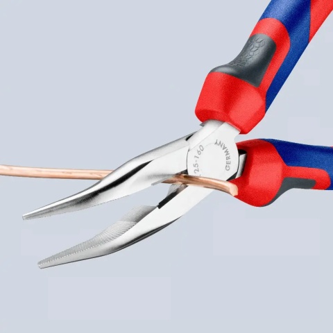 Knipex 25 25 160 – profesjonalne szczypce półokrągłe radiowe z ergonomicznymi rękojeściami Comfort,