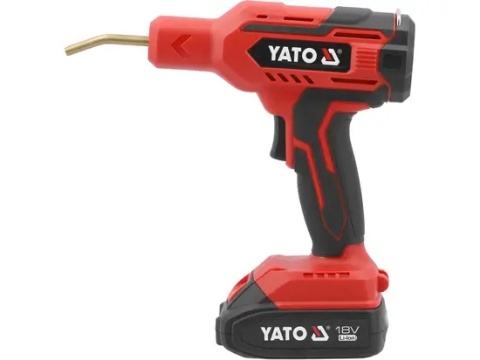 Widok zgrzewarki z boku z dołonczaną baterią