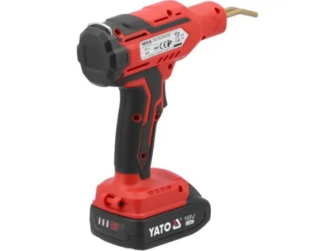 YATO YT-824482, zgrzewarka akumulatorowa, naprawa plastiku, akumulator 2Ah, ładowarka, narzędzia YATO, warsztat, DIY