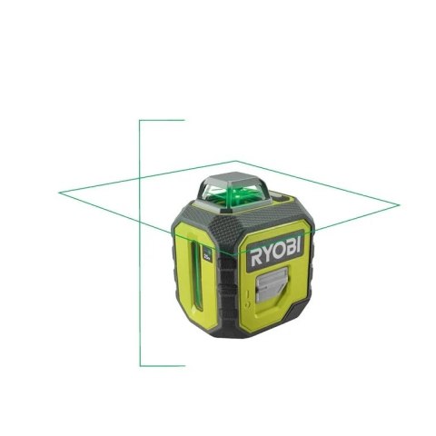 Laser / Poziomica krzyżowa 360° zielona wiązka + tyczka RYOBI RB360GLL-K