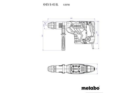 Rysunek techniczny Metabo KHEV 8-45 BL