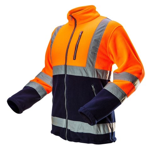 Bluza polarowa ostrzegawcza NEO TOOLS 81-741-XXL w kolorze pomarańczowo-czarnym.