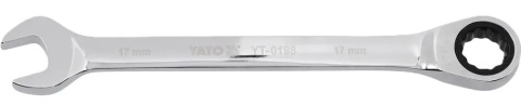 Klucz płasko-oczkowy z grzechotką 10 mm YATO YT-0191 – stal CrV, 72 zęby
