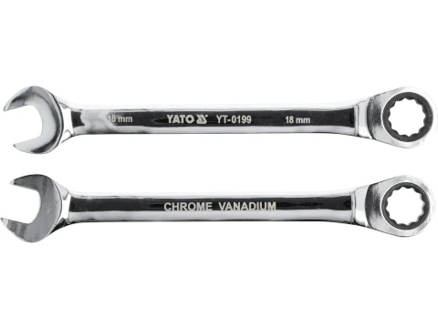 Profesjonalny klucz YATO wykonany ze stali CrV 6140.