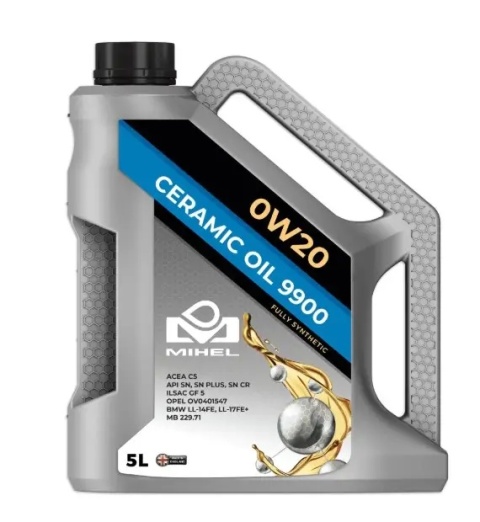 Olej ceramiczny Mihel Ceramic Oil 9900 0W20 w kanistrze 5L.