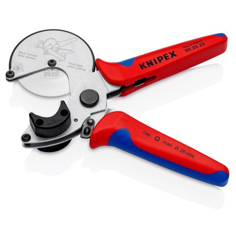 Knipex 90 25 25 – obcinak do rur z tworzywa sztucznego i kompozytów.