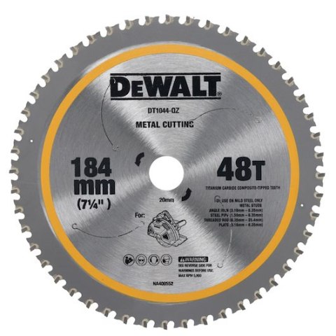 DeWalt 184×20mm 48T – tarcza pilarska do metalu do DCS383.