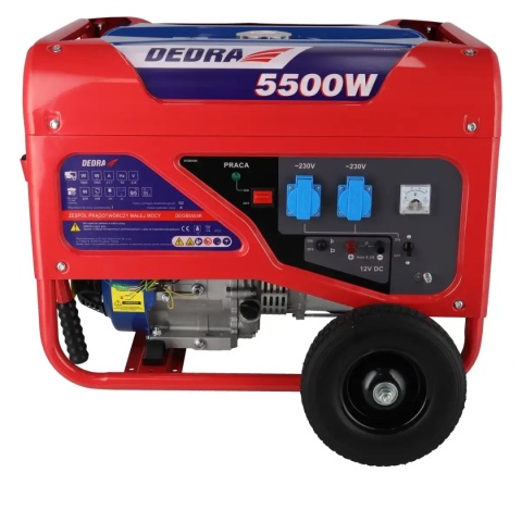 2×230V AC, 1×12V DC Dedra DEGB6500K – moc, niezawodność i bezpieczeństwo w jednym urządzeniu.