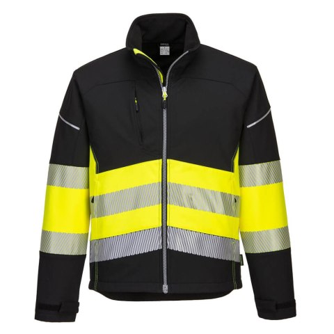Kurtka ostrzegawcza Portwest PW375 XXL w kolorze czarno-żółtym.