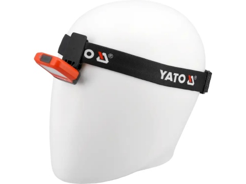 Kompaktowa czołówka YATO z magnesem i akumulatorem Li-Po 500 mAh.