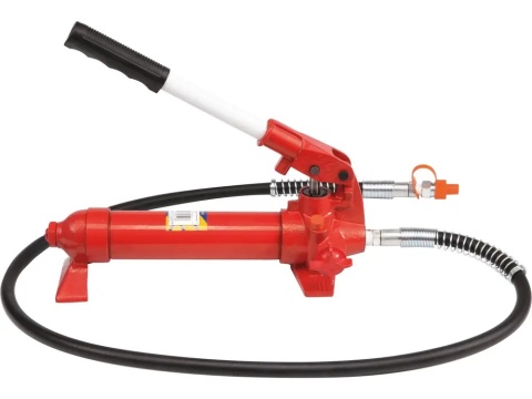 Pompa hydrauliczna VOREL 80330 o udźwigu 10 ton i ciśnieniu roboczym 620 bar.