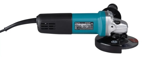 Szlifierka kątowa Makita 9558HNR z ergonomicznym uchwytem bocznym.