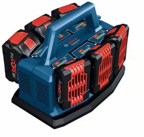Ładowarka Bosch GAL 18V6-80 Professional 6-portowa do akumulatorów 18V.