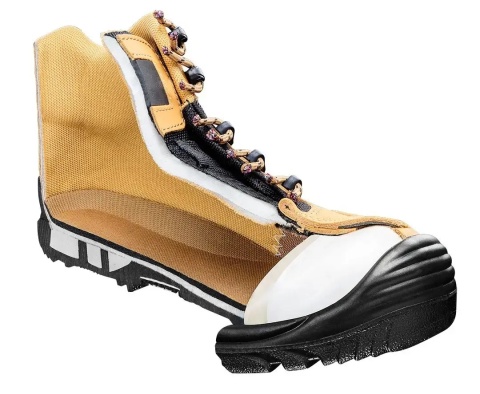 Bezmetalowe buty robocze z kevlarową wkładką antyprzebiciową.