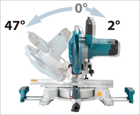 Makita LS1110F – wydajna ukośnica 1450 W z regulacją kąta.