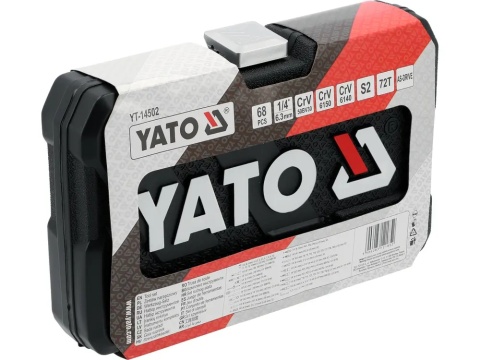 Walizka z  kompletem YATO YT-14502 wykonany ze stali CrV i S2.