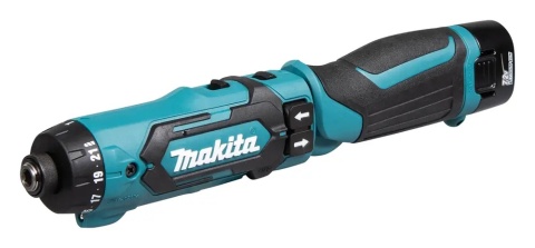 Lekka Makita DF012D z funkcją automatycznego zatrzymania sprzęgła.