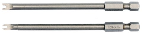 Końcówki wkrętakowe YATO YT-0498 SPANNER 4 mm i 8 mm mają długość 100 mm.