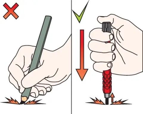 Ołówek  YT-69280 pozwala precyzyjnie oznaczać punkty i krawędzie na materiałach budowlanych.