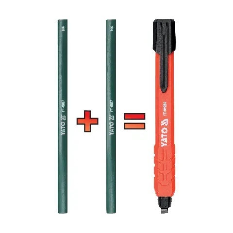 Ołówek YT-69280 posiada grafit HB i obudowę z tworzywa PVC odpornego na uszkodzenia.