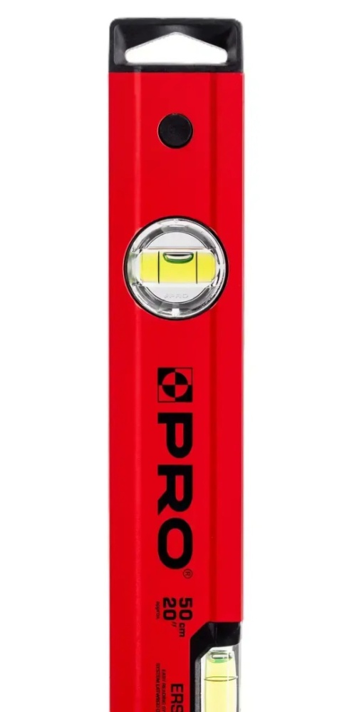 Model PRO 100 cm wykonany z lekkiego aluminium i malowany proszkowo na czerwono.