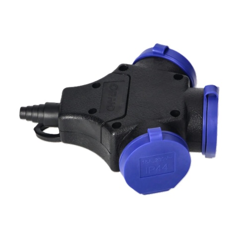 Rozgałęźnik 16A 230V AC OR-AE-13209 jest odporny na uderzenia i wilgoć.