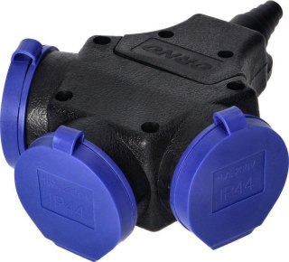 ROZDAŁĘŹNIK IP44, 3*2P+Z, SCHUKO 16A, 230V AC