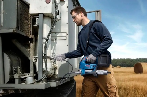 Smarownica Bosch GFP 18V-10 posiada zawór bezpieczeństwa i zabezpieczenie ECP.