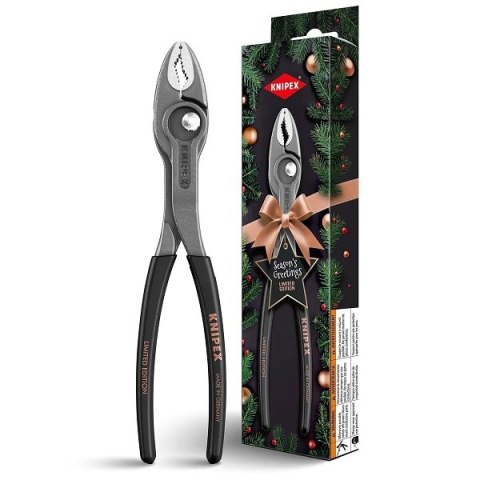 KNIPEX 82 01 20S to szczypce chwytające TwinGrip o długości 200 mm w edycji świątecznej.