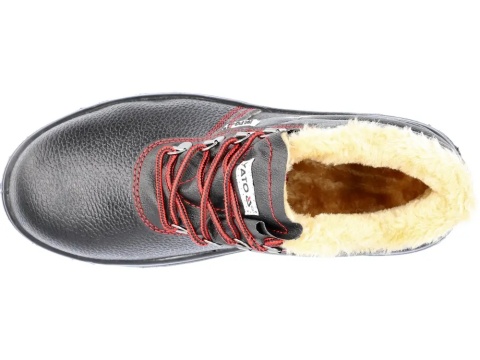 Trzewiki robocze rozmiar 42 posiadają amortyzację pięty i właściwości antystatyczne.