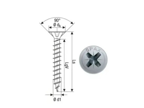 Wkręty SPAX 3x15 są idealne do drewna, płyt wiórowych, aluminium i PVC.