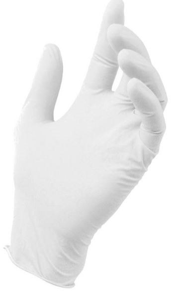 RĘKAWICE LATEXOWE BIAŁE MEDASEPT 8% ROZMIAR S