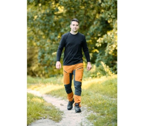 KOSZULKA Z DŁUGIM RĘKAWEM, CZARNA, ROZMIAR XL