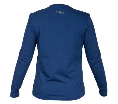 KOSZULKA Z DŁUGIM RĘKAWEM, GRANATOWA, ROZMIAR M