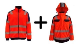 KURTKA PRZECIWDESZCZOWA Z PODPINKĄ, POMARAŃCZOWA, ROZ. L